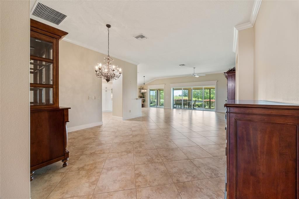 Chandelier, Empty room, Interior