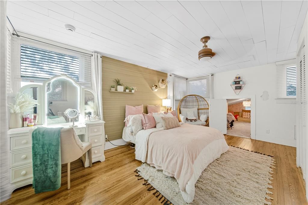 Bedroom, Interior, Wood Texture Flooring