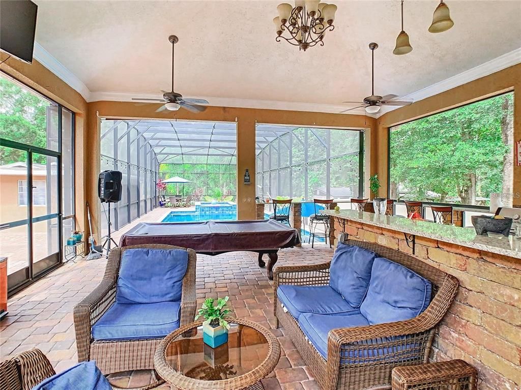 Billiard Table, Game Room, Interior, Sun Room