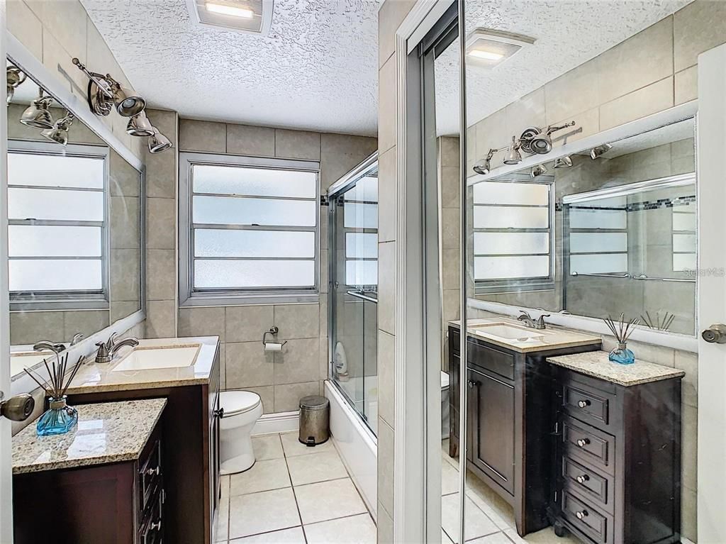 Bathroom, Dual Sink Vanities, Glass Shower, Interior