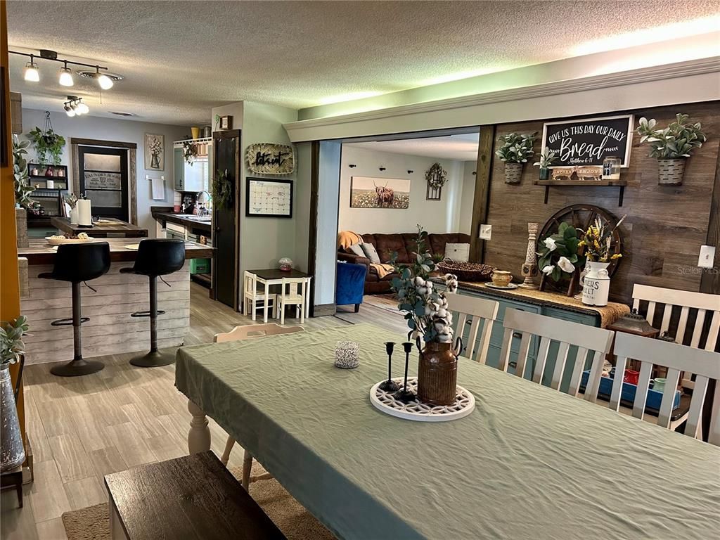 Dining room, Interior, Wood Texture Flooring