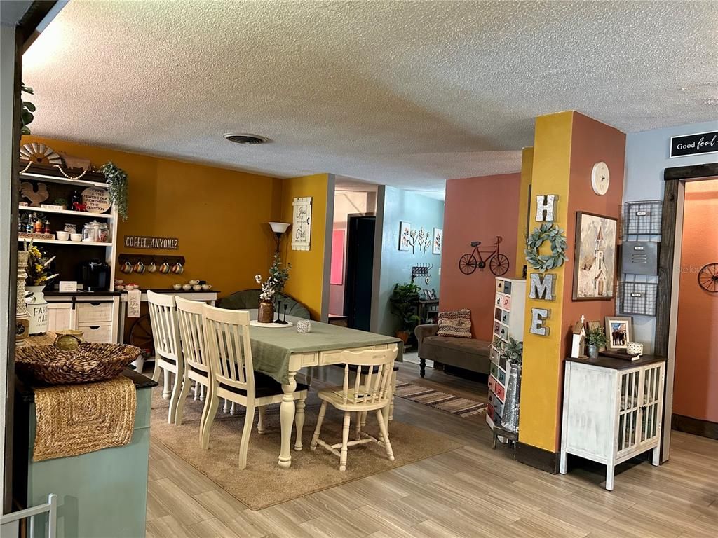 Dining room, Interior, Wood Texture Flooring