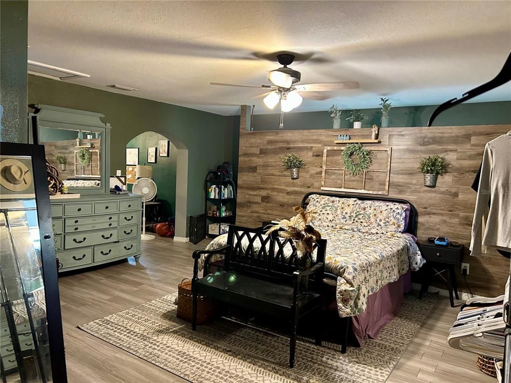 Bedroom, Interior, Wood Texture Flooring, Wooden Walls