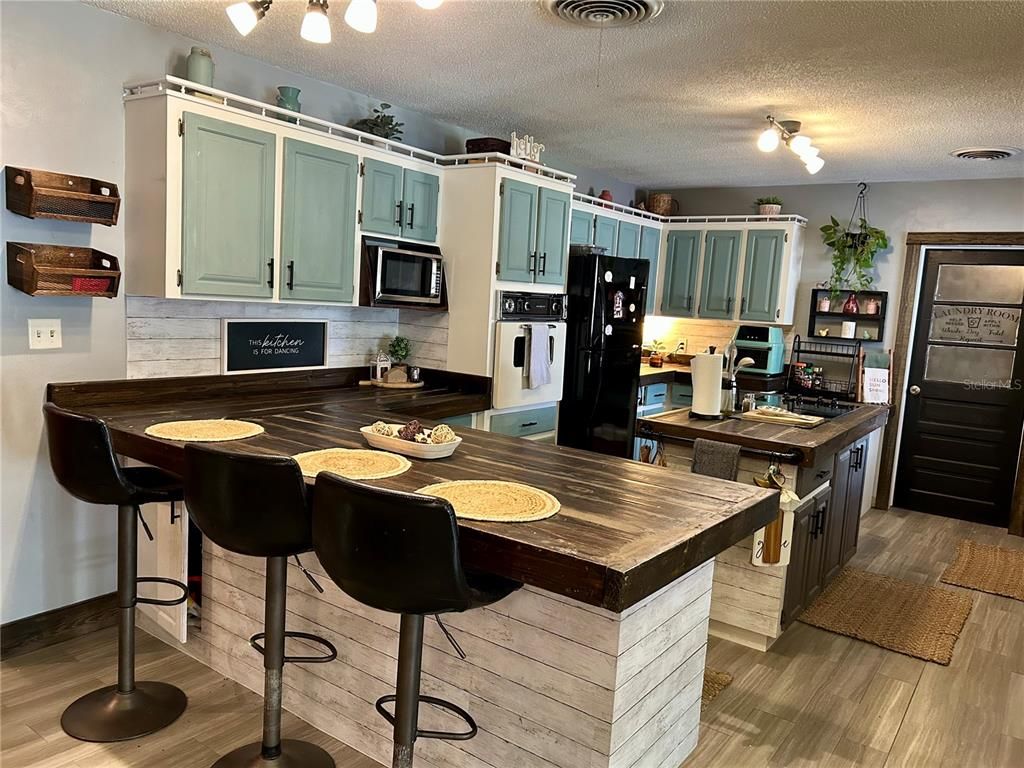 Interior, Kitchen, Wood Texture Flooring