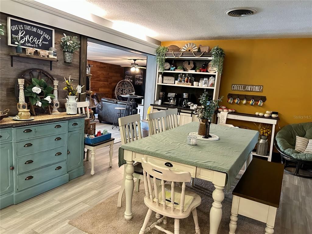 Dining room, Interior, Wood Texture Flooring