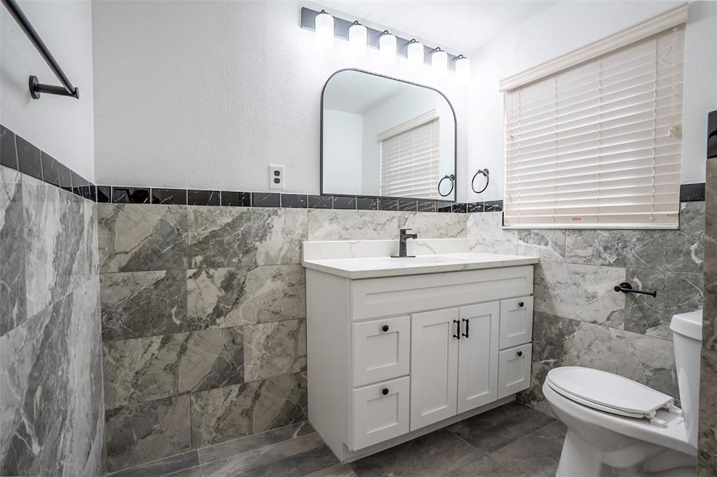 Bathroom, Interior, Marble Walls