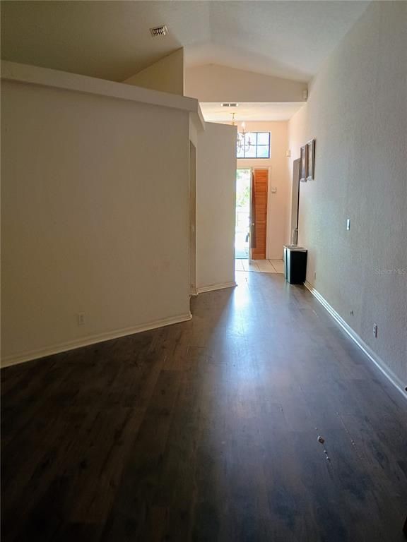 Chandelier, Empty room, Interior, Wood Texture Flooring