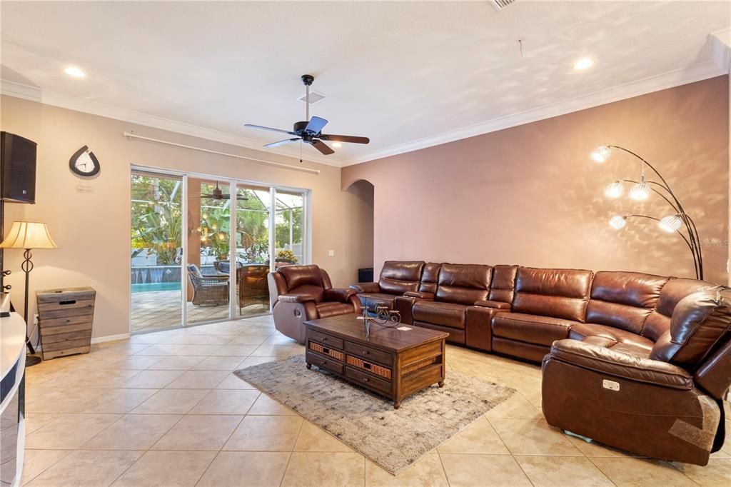 Interior, Living room, Recessed Lighting
