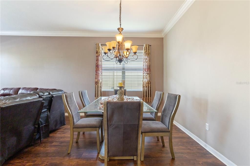 Chandelier, Dining room, Interior, Wood Texture Flooring