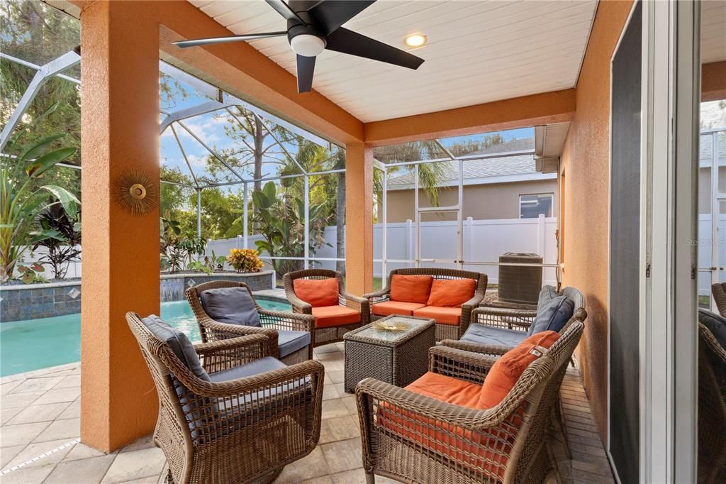 Glass Ceilings, Interior, Living room, Pool, Recessed Lighting, Sun Room