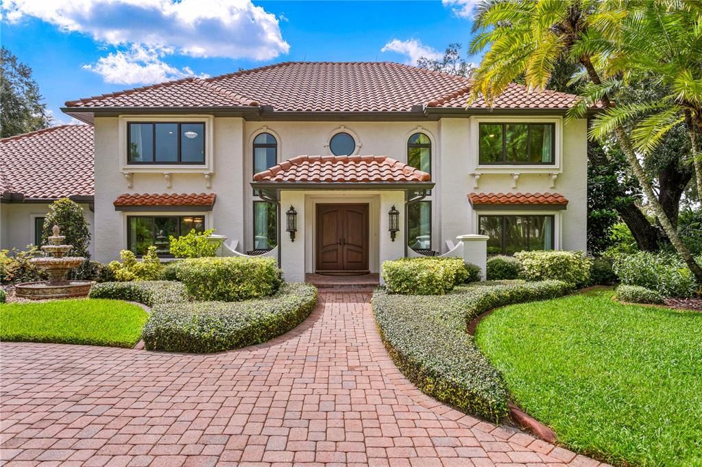 Backyard, Exterior, Facade, Mediterranean