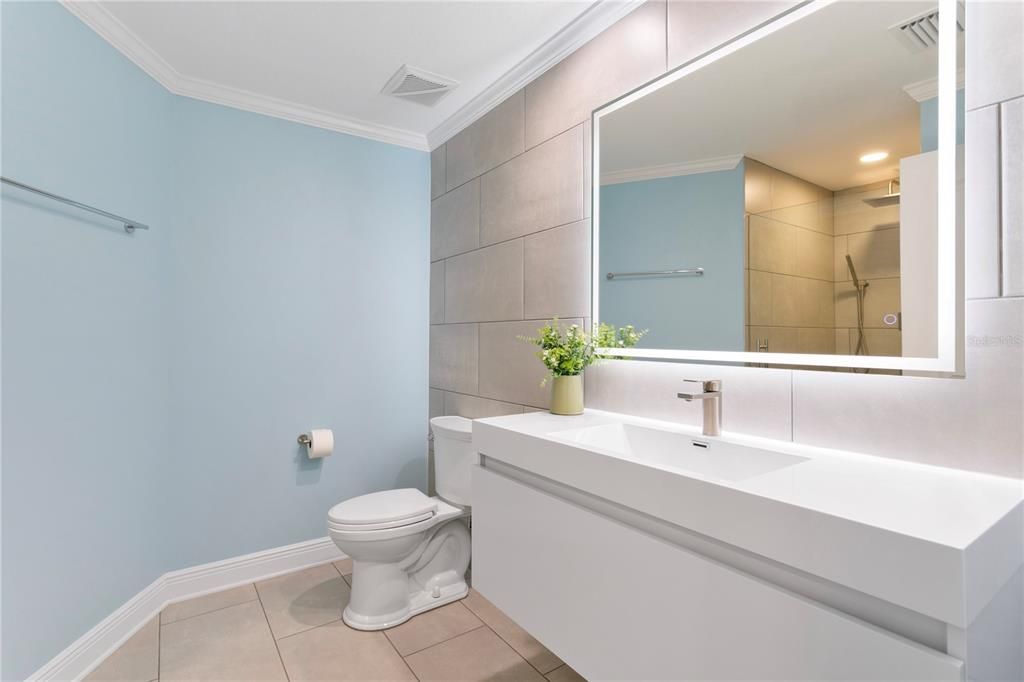 Bathroom, Interior, Recessed Lighting