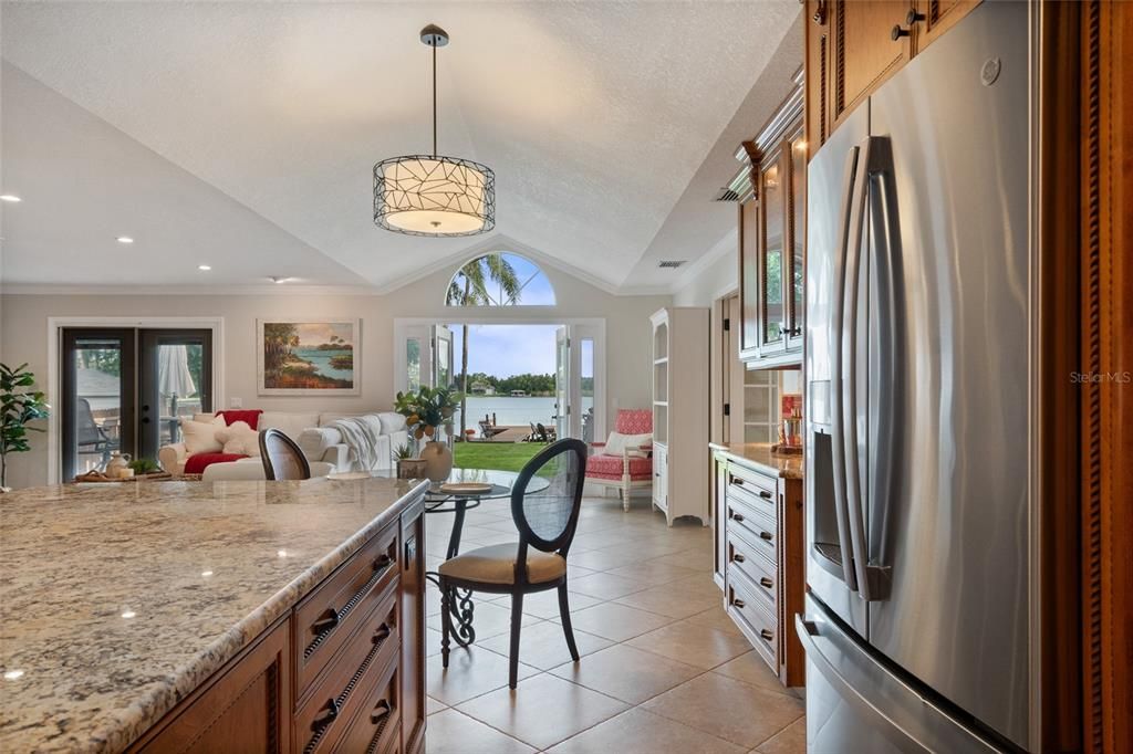 Dining room, Interior, Kitchen, Living room, Pendant Lights, Recessed Lighting, Stainless Steel Appliances