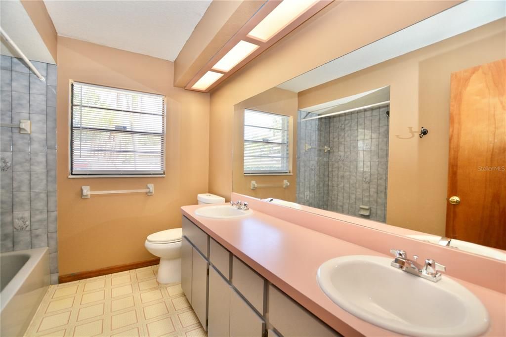 Bathroom, Dual Sink Vanities, Glass Shower, Interior
