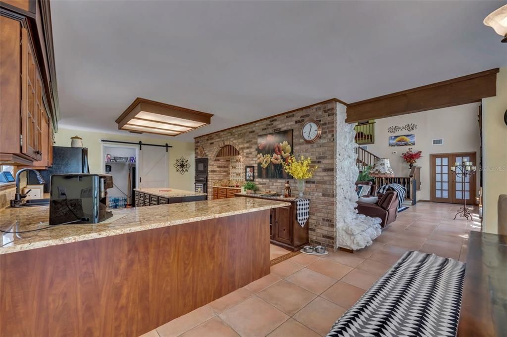 Interior, Kitchen, Stone Walls