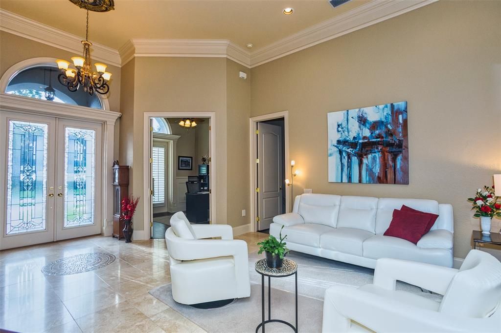 Chandelier, Interior, Living room, Recessed Lighting