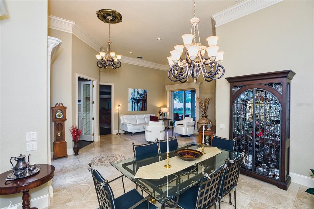 Chandelier, Dining room, Interior, Living room, Recessed Lighting