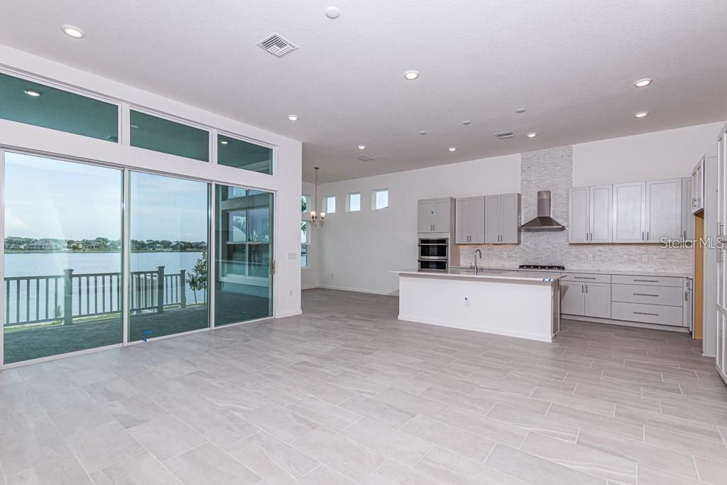 Interior, Kitchen, Recessed Lighting, Stainless Steel Appliances, Water