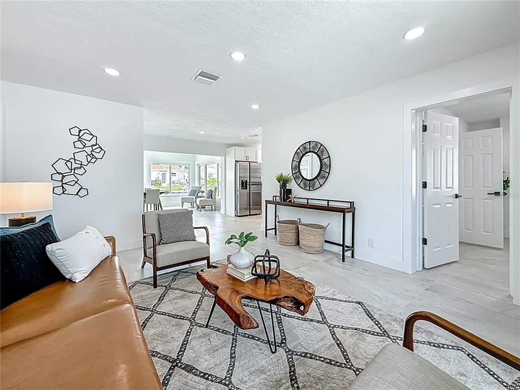 Interior, Kitchen, Living room, Recessed Lighting, Stainless Steel Appliances