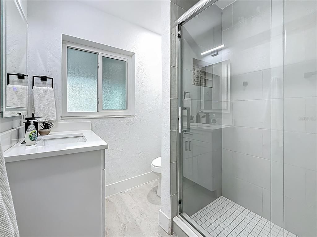 Bathroom, Glass Shower, Interior, Marble
