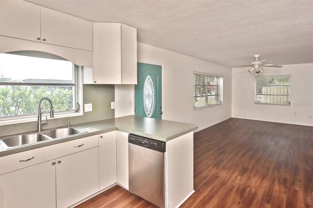 Interior, Kitchen, Wood Texture Flooring