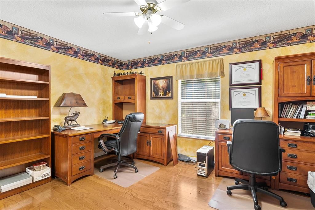 Home Office, Interior, Wood Texture Flooring