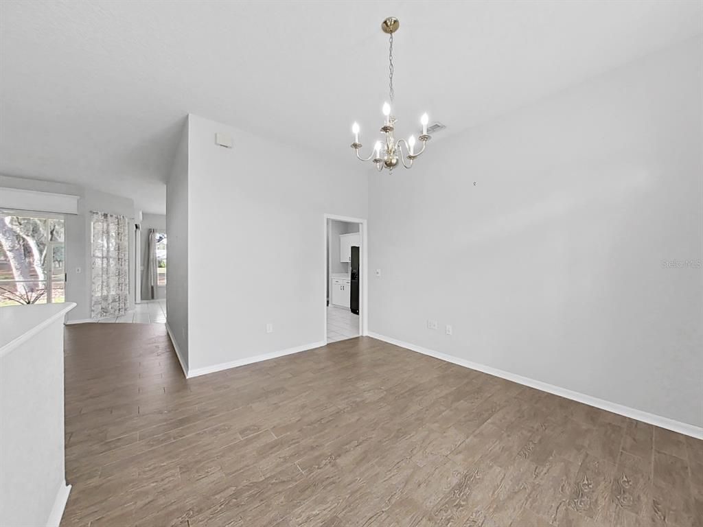 Chandelier, Empty room, Interior, Wood Texture Flooring