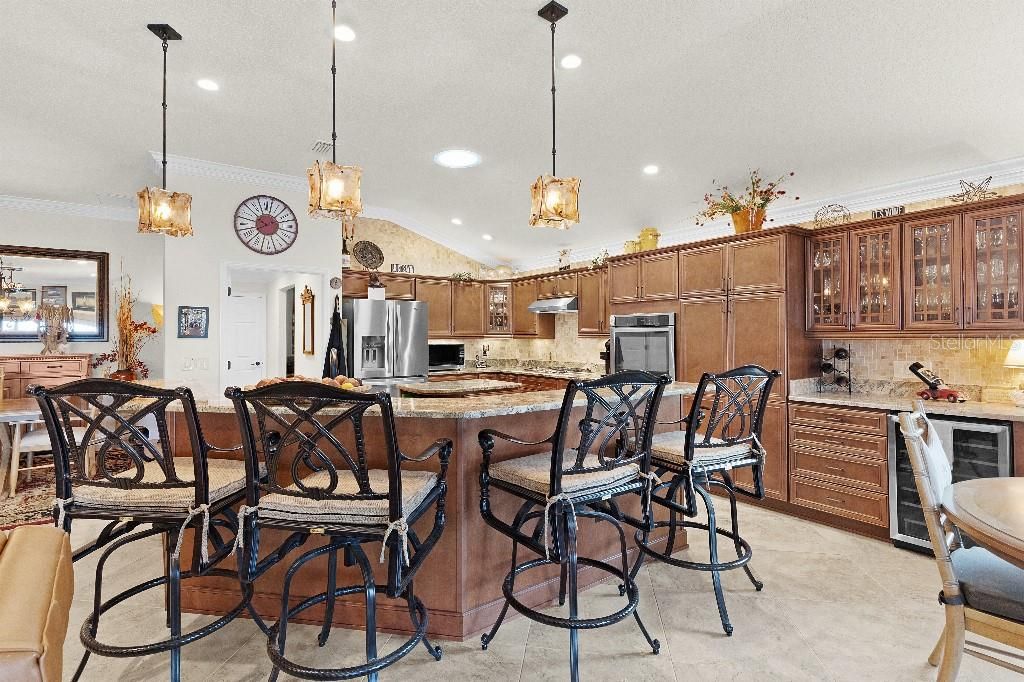 Interior, Kitchen, Pendant Lights, Recessed Lighting, Stainless Steel Appliances
