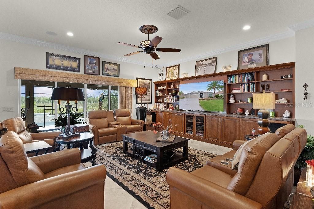 Interior, Living room, Recessed Lighting