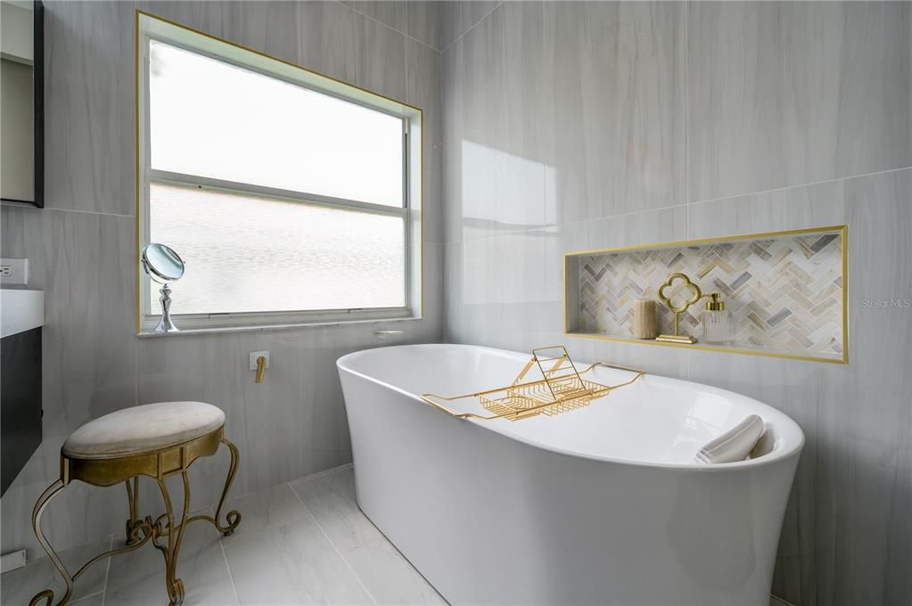 Bathroom, Free Standing Baths, Interior, Marble