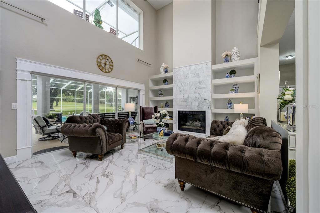 Fireplace, Interior, Living room, Marble