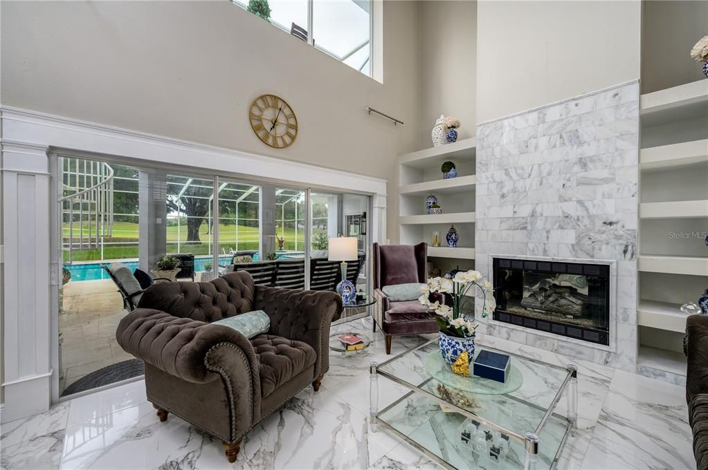 Fireplace, Interior, Living room, Marble