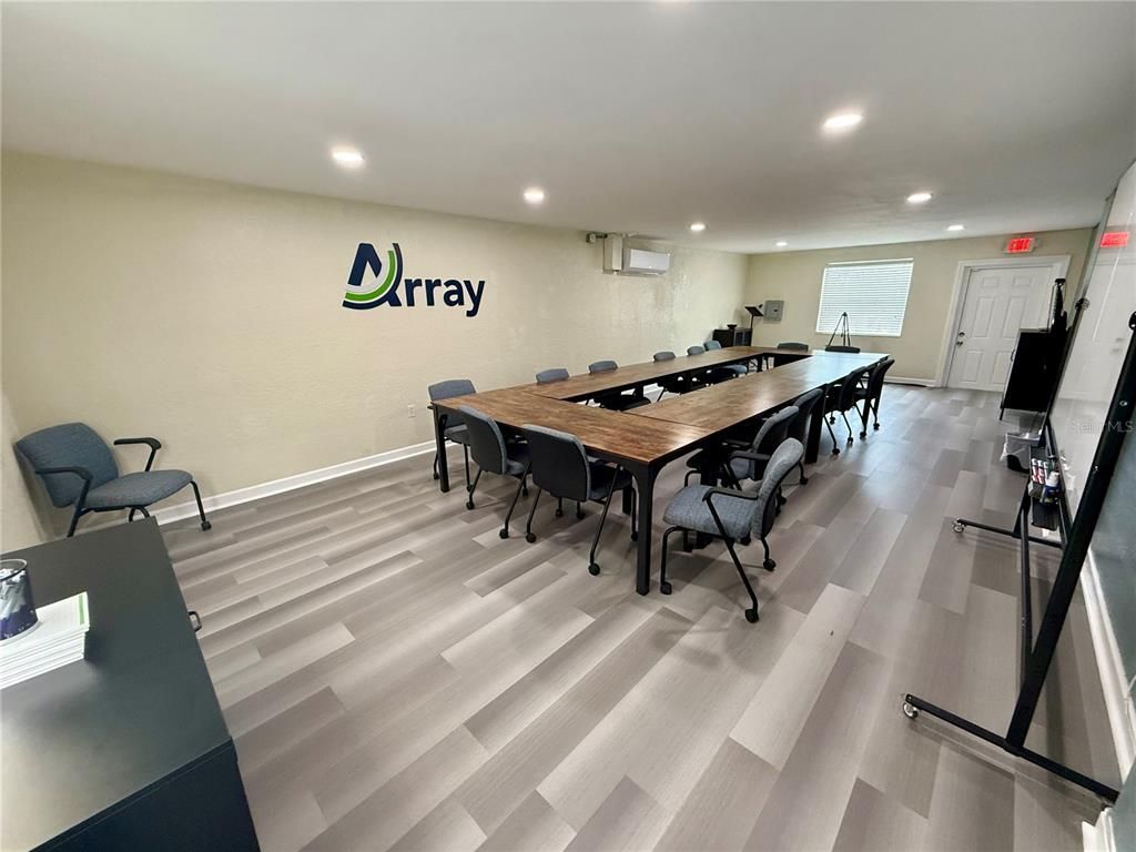 Dining room, Game Room, Interior, Recessed Lighting, Wood Texture Flooring