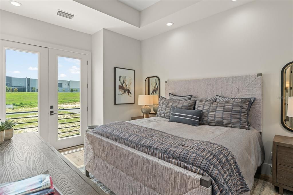 Bedroom, Interior, Recessed Lighting