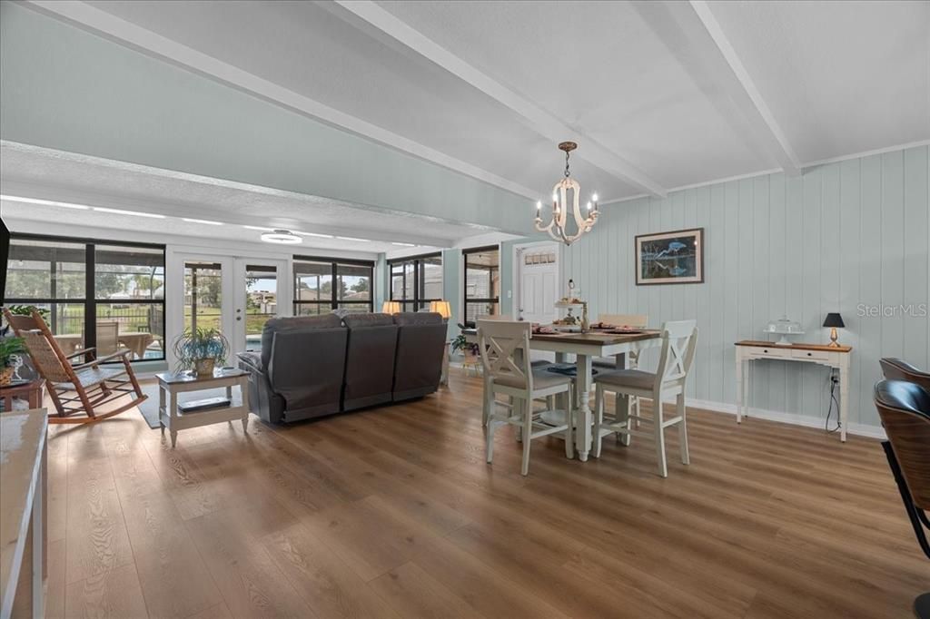 Chandelier, Dining room, Interior, Living room, Wood Texture Flooring