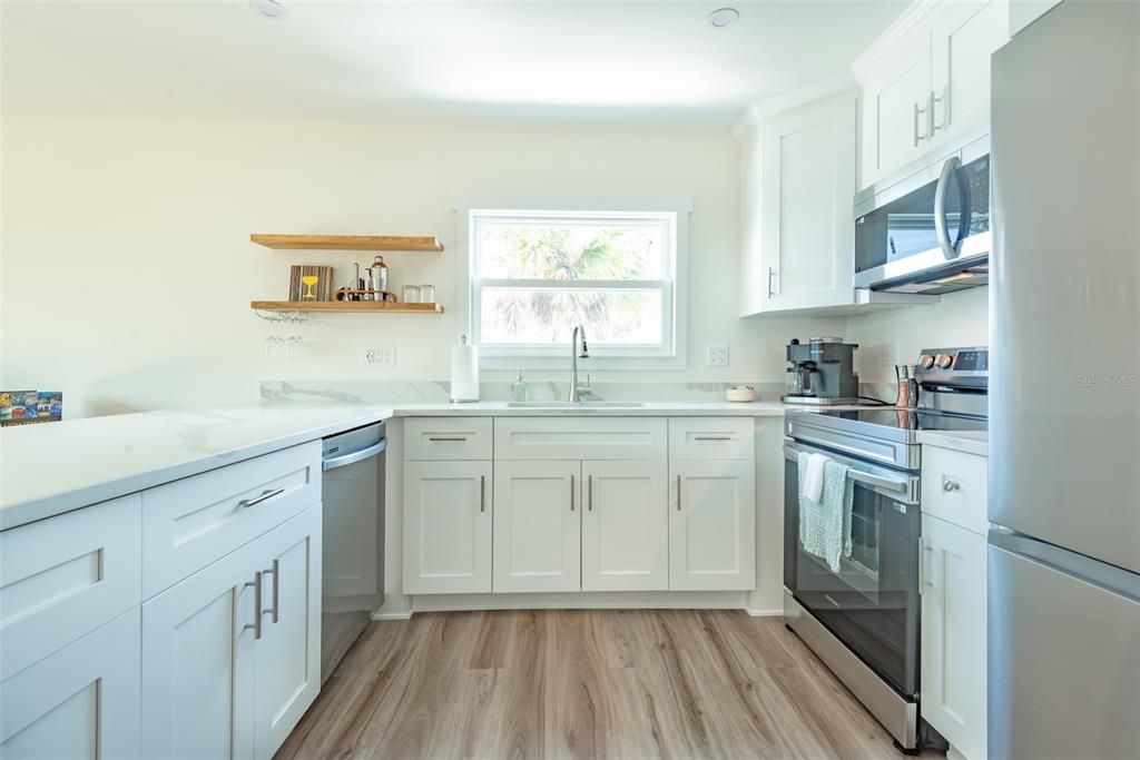 Interior, Kitchen, Wood Texture Flooring