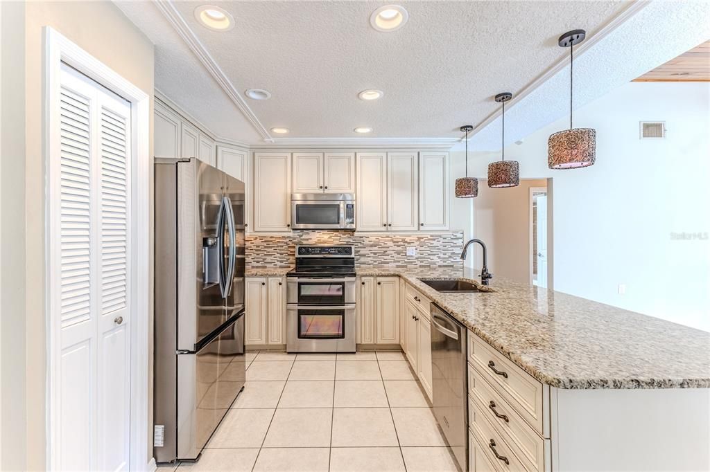 Interior, Kitchen, Recessed Lighting, Stainless Steel Appliances