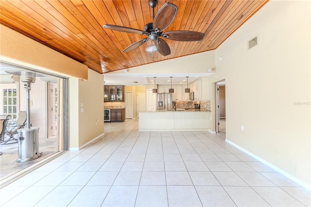 Interior, Kitchen, Recessed Lighting, Wooden Ceilings