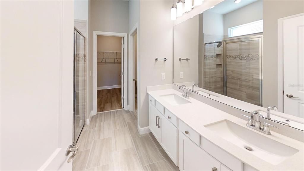 Bathroom, Dual Sink Vanities, Glass Shower, Interior, Walk-in Closets