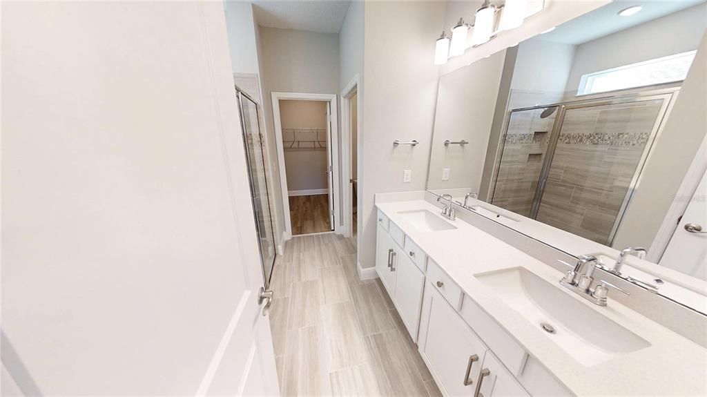 Bathroom, Dual Sink Vanities, Glass Shower, Interior, Walk-in Closets