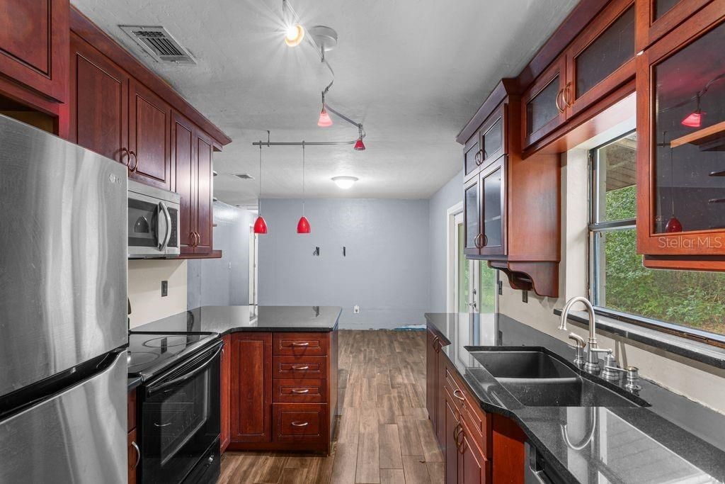 Interior, Kitchen, Wood Texture Flooring