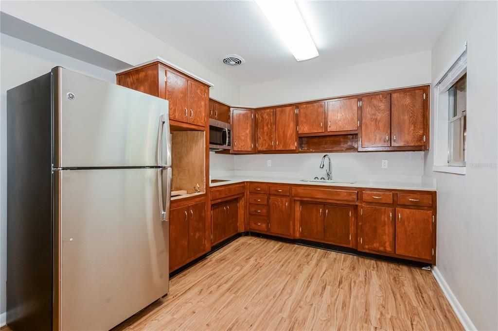 Interior, Kitchen, Wood Texture Flooring