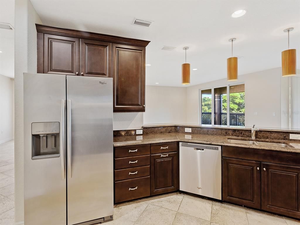 Interior, Kitchen, Pendant Lights, Recessed Lighting, Stainless Steel Appliances