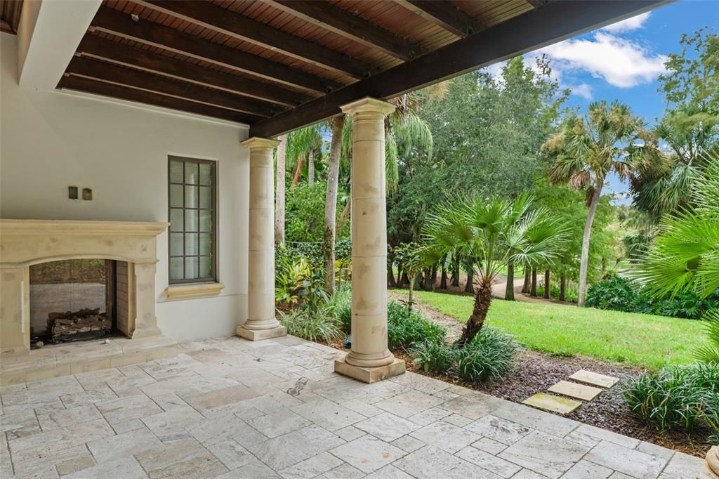 Backyard, Exterior, Fireplace
