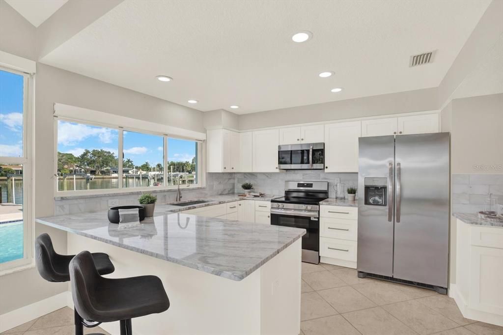 Interior, Kitchen, Recessed Lighting, Stainless Steel Appliances