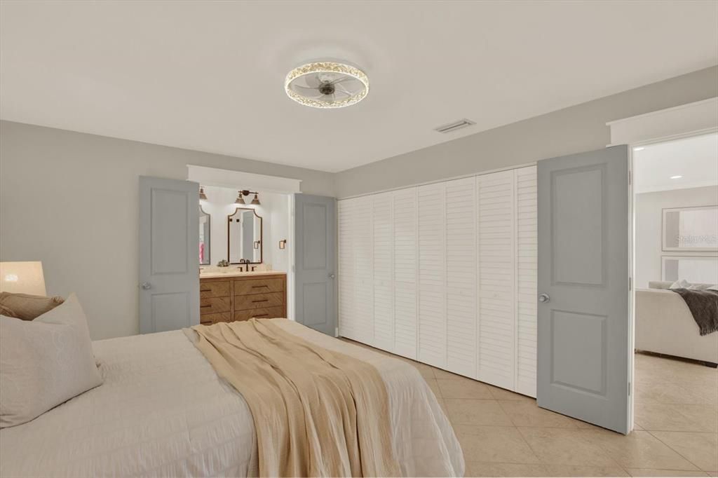 Bedroom, Interior, Recessed Lighting