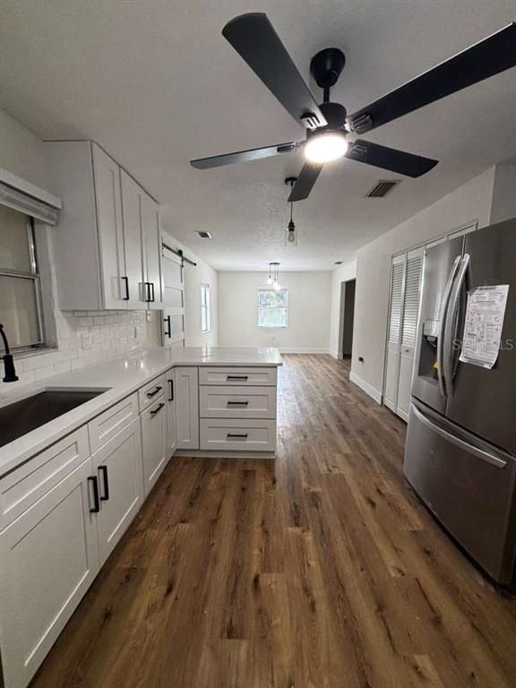 Interior, Kitchen, Wood Texture Flooring
