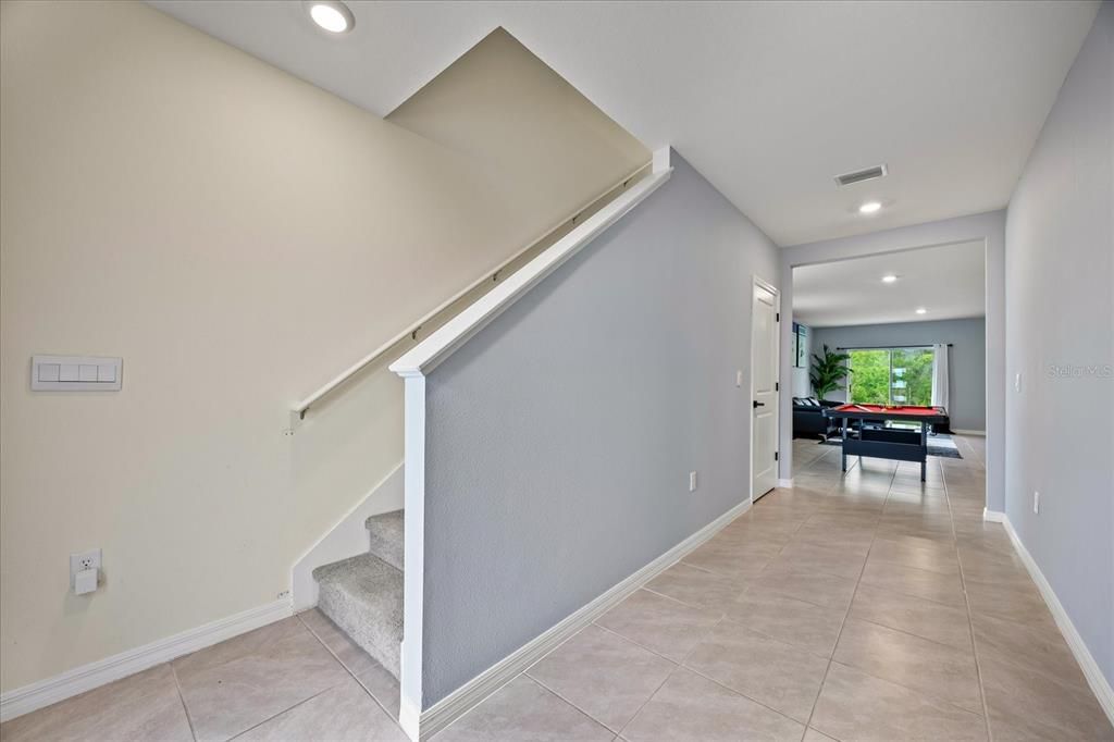 Billiard Table, Game Room, Interior, Recessed Lighting