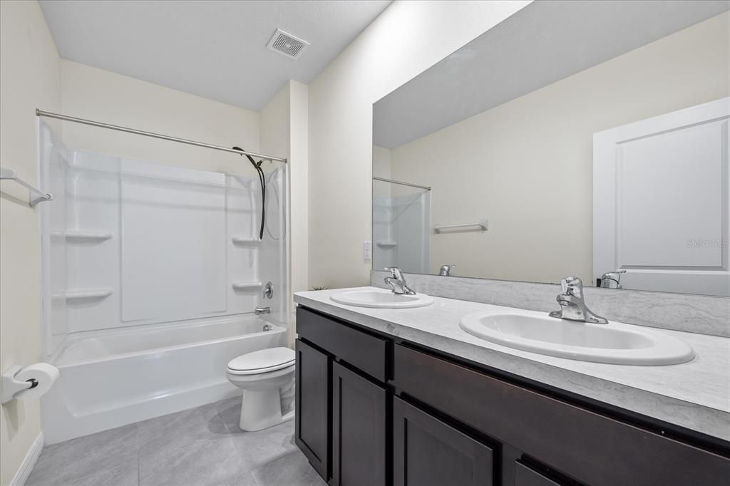 Bathroom, Dual Sink Vanities, Glass Shower, Interior