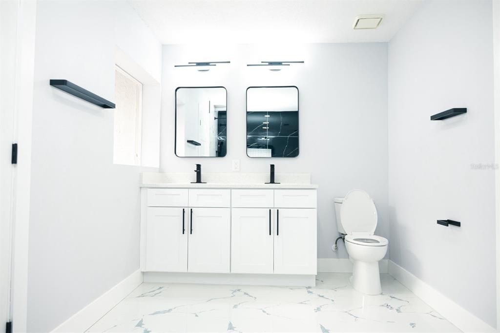Bathroom, Dual Sink Vanities, Interior, Marble